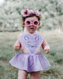 Hand Painted Bunny Heart Romper