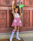 Hello kitty back to school pinafore