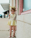 Hand Painted Bunny Heart Romper