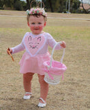 Hand Painted Bunny Heart Romper